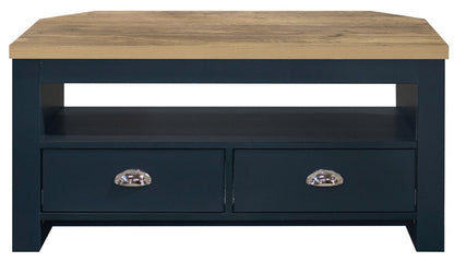 Birlea Highgate Blue And Oak Corner Tv Unit