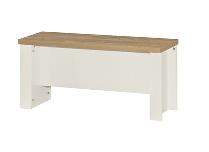 Birlea Highgate Cream And Oak Dining Table & Bench Set