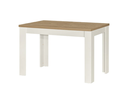 Birlea Highgate Cream And Oak Dining Table & Bench Set