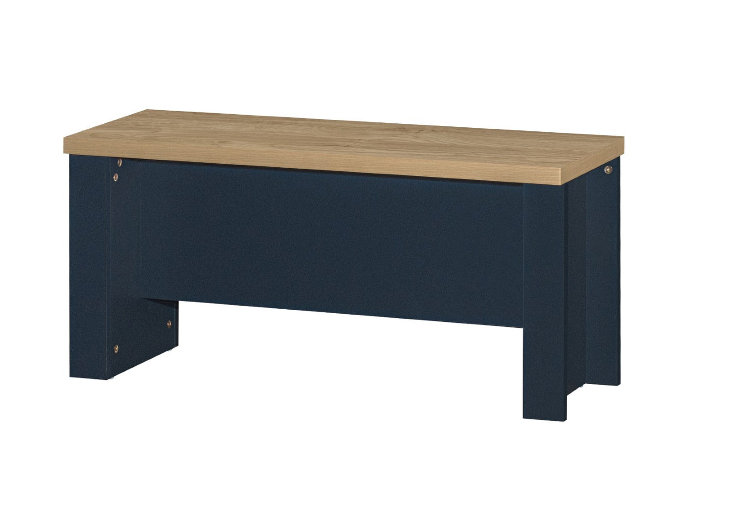 Birlea Highgate Blue And Oak Dining Table & Bench Set