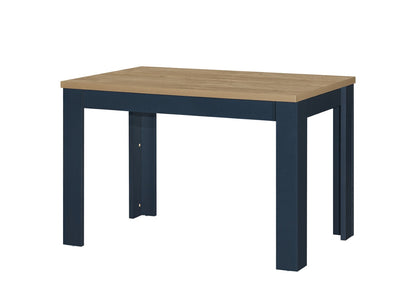 Birlea Highgate Blue And Oak Dining Table & Bench Set