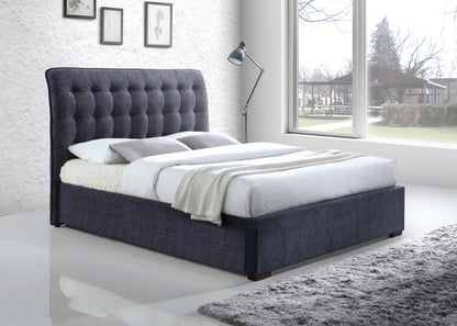 Time Living Hamilton 5ft Kingsize Dark Grey Fabric Bed Frame
