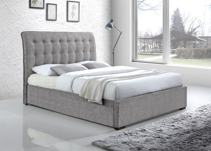 Time Living Hamilton 4ft6 Double Light Grey Fabric Bed Frame