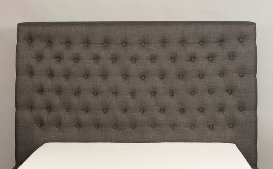 Emporia Stamford 6ft Super Kingsize Grey Linen High Back Fabric Ottoman Bed
