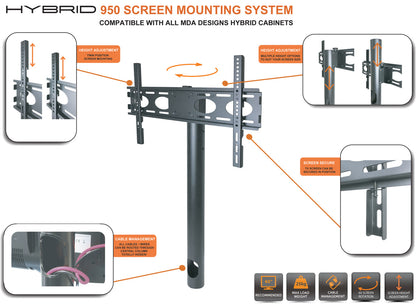 MDA Designs Cantilever TV Stand Hybrid 950 Screen Mounting For TVs Up To 60 Inches