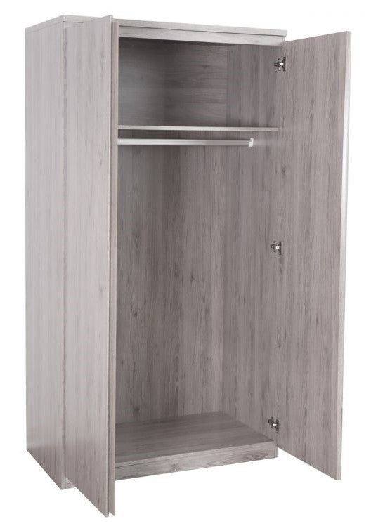 Julian Bowen Jupiter Grey Oak 2 Door Wardrobe
