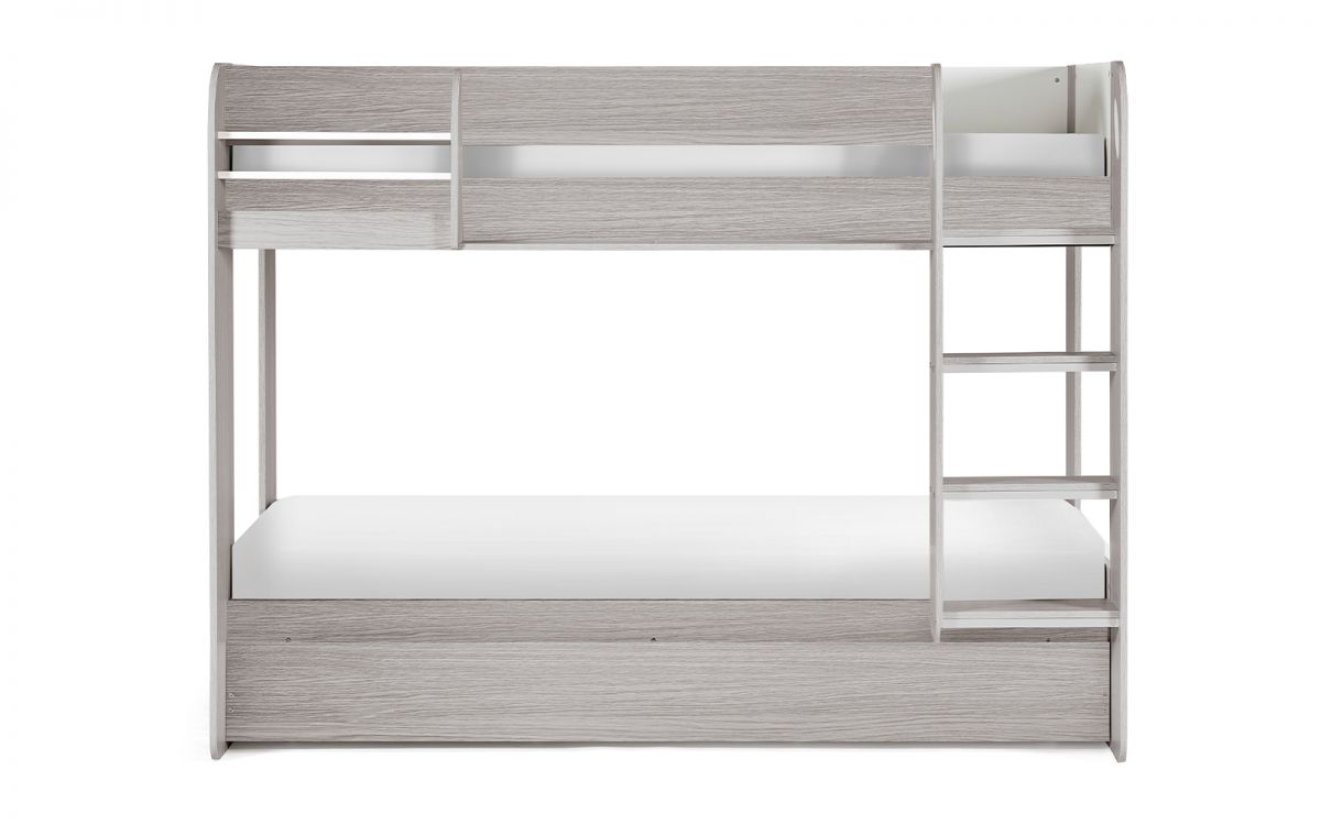 Julian Bowen Mars Grey Oak Bunk Bed with Pull out Trundle