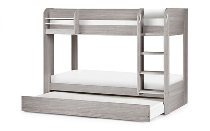 Julian Bowen Mars Grey Oak Bunk Bed with Pull out Trundle