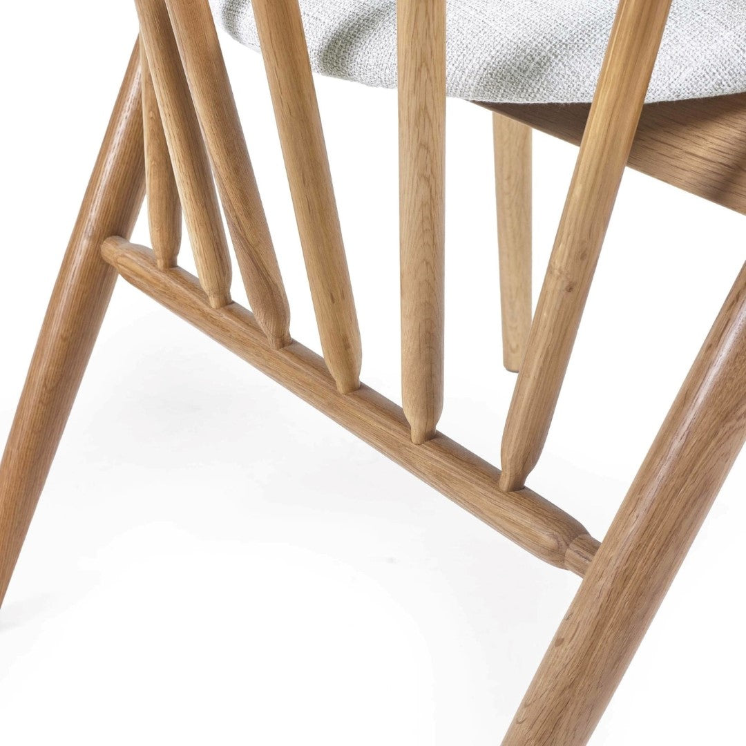 Rory Oak Curved Back Dining Chair