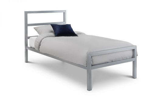 Julian Bowen Soto 3ft Single Silver Metal Bed Frame