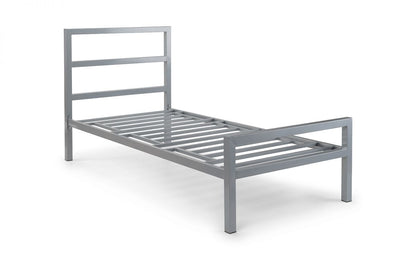 Julian Bowen Soto 3ft Single Silver Metal Bed Frame