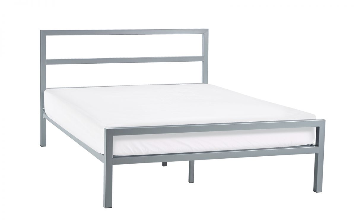 Julian Bowen Soto 4ft6 Double Silver Metal Bed Frame