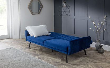 Julian Bowen Afina Blue Velvet Sofabed