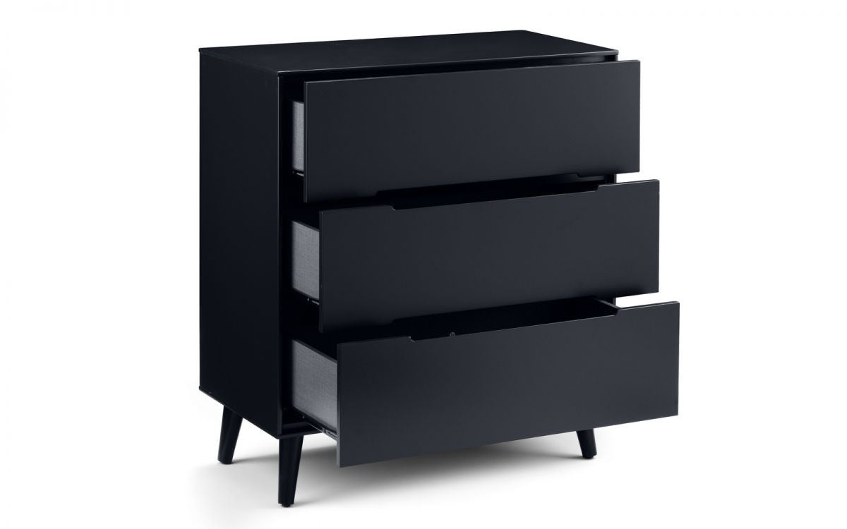Julian Bowen Alicia Anthracite 3 Drawer Chest