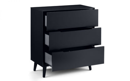 Julian Bowen Alicia Anthracite 3 Drawer Chest