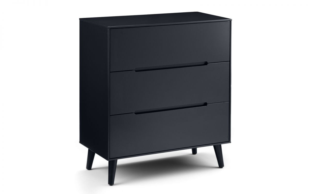 Julian Bowen Alicia Anthracite 3 Drawer Chest