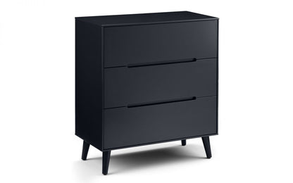 Julian Bowen Alicia Anthracite 3 Drawer Chest