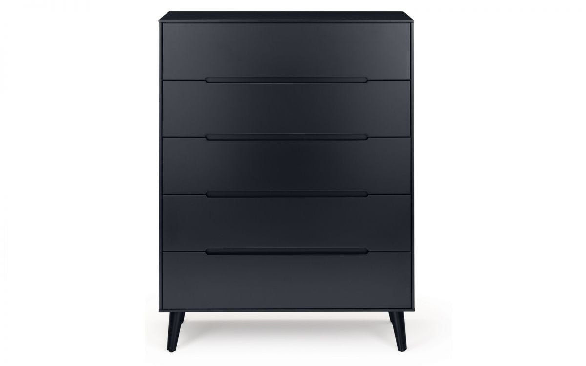 Julian Bowen Alicia Anthracite 5 Drawer Chest