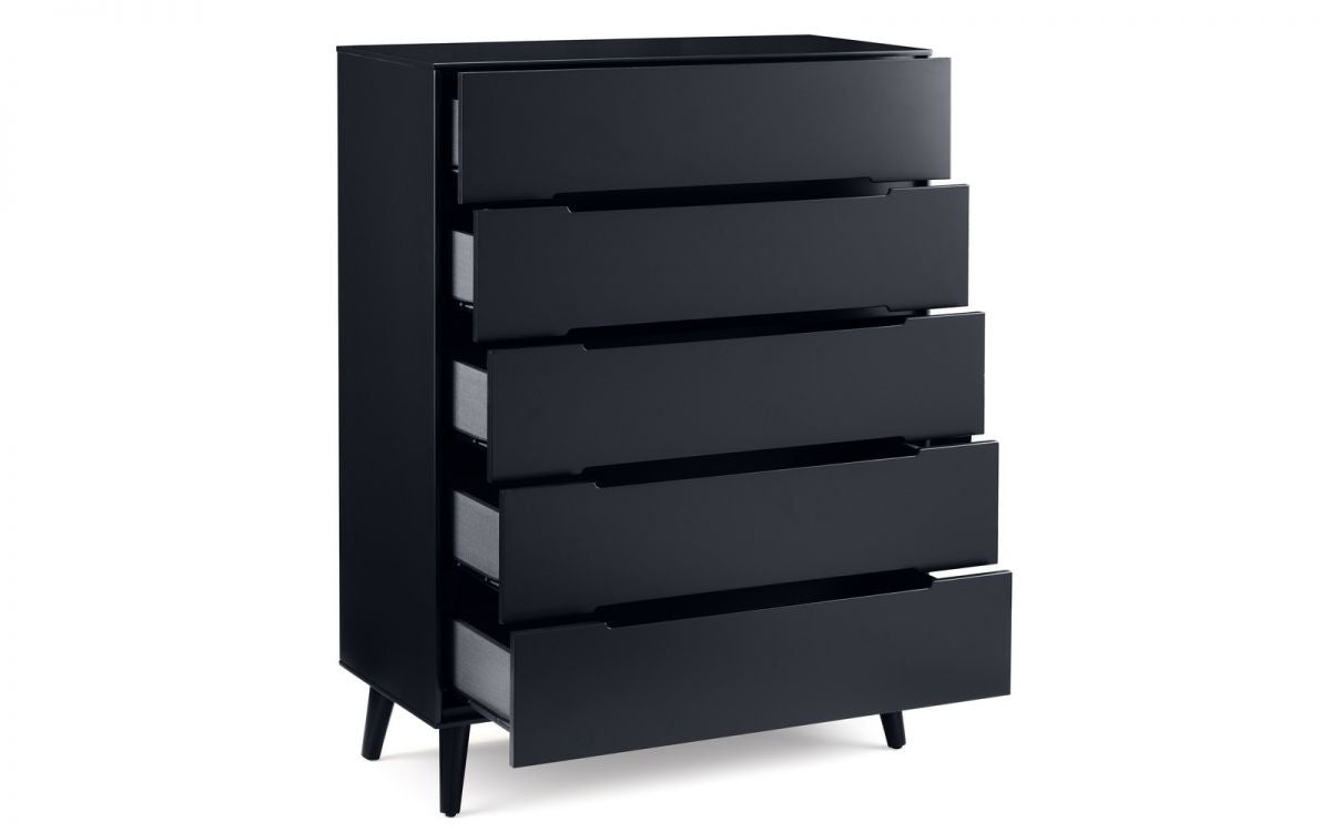 Julian Bowen Alicia Anthracite 5 Drawer Chest