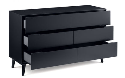Julian Bowen Alicia Anthracite 6 Drawer Wide Chest