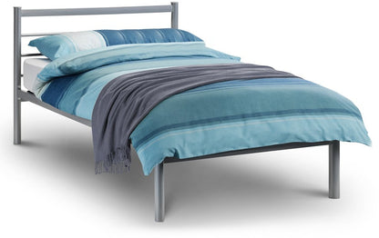 Julian Bowen Alpen 4ft6 Double Silver Aluminium Bed