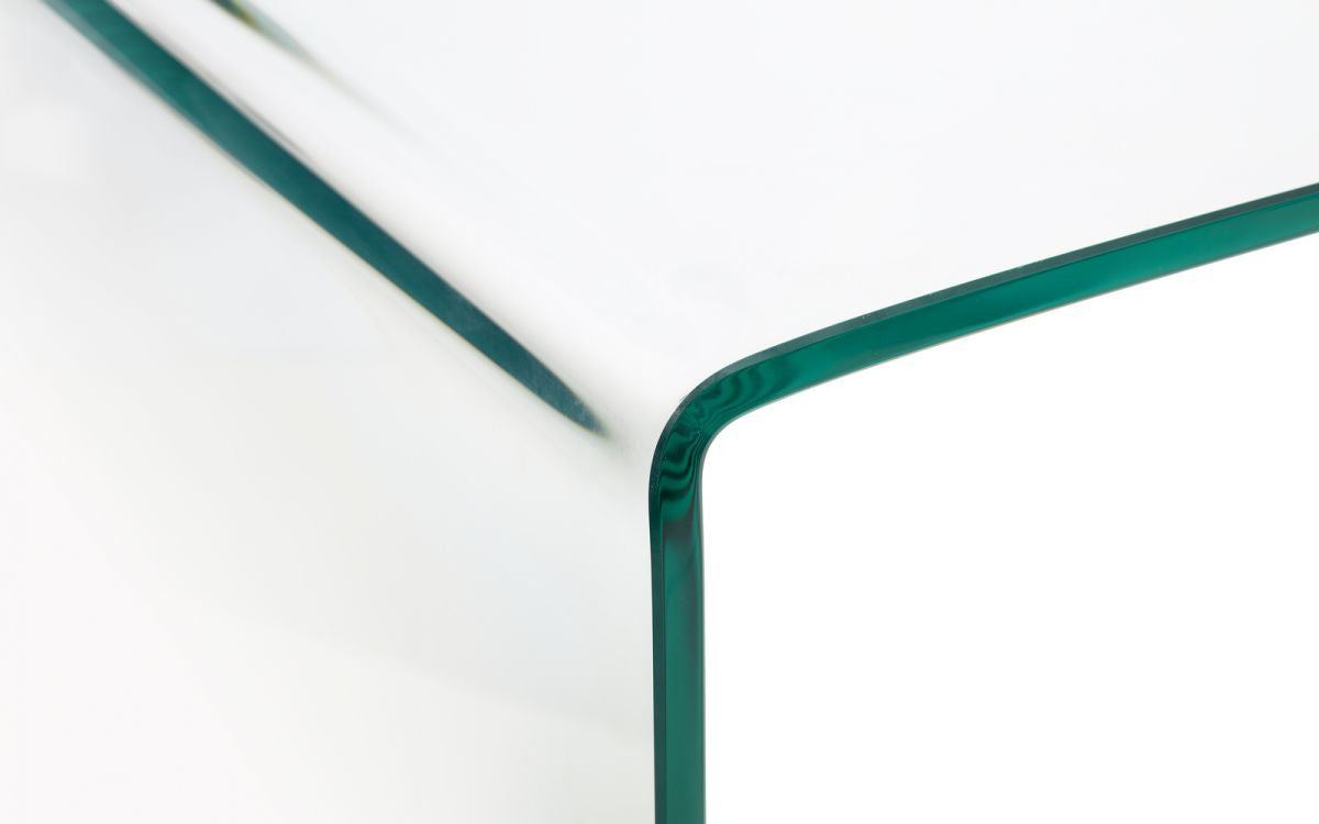 Julian Bowen Amalfi Clear Bent Glass Desk