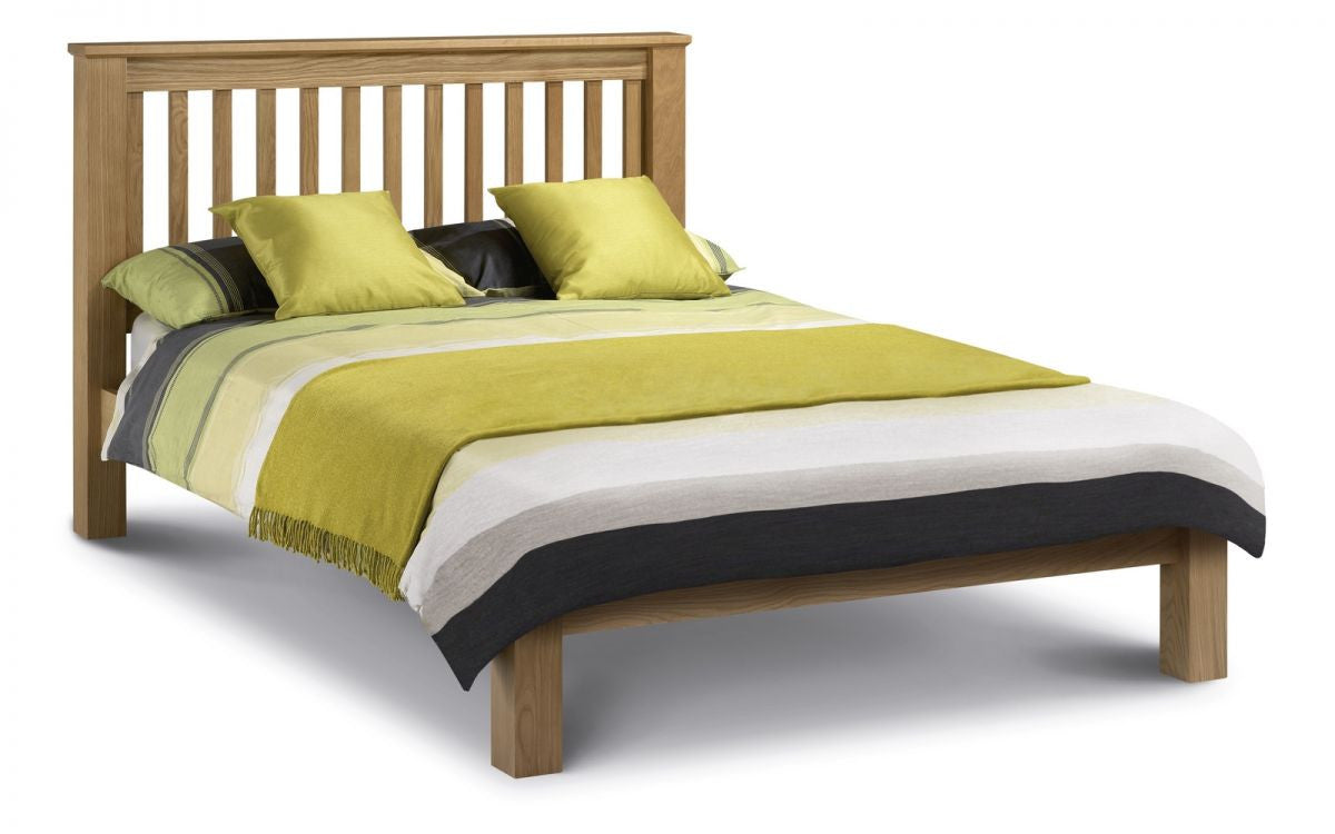 Julian Bowen Amsterdam Oak Low Foot End 4ft6 Double Bed Frame