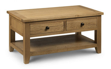 Julian Bowen Astoria Oak Coffee Table With 2 Drawers