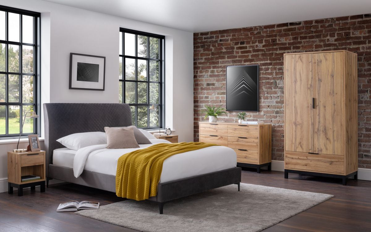 Julian Bowen Bali Oak 1 Drawer Bedside