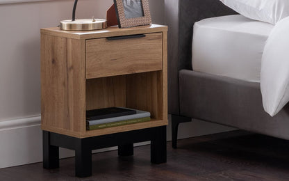 Julian Bowen Bali Oak 1 Drawer Bedside