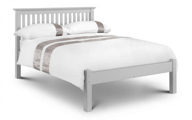 Julian Bowen Barcelona Dove Grey Wooden 4ft6 Double Low Foot End Bed