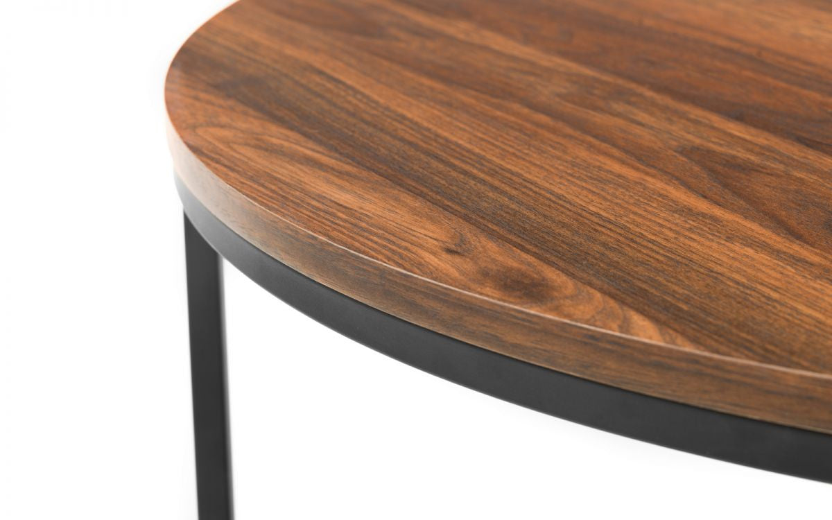 Julian Bowen Bellini Walnut Round Nesting Coffee Tables