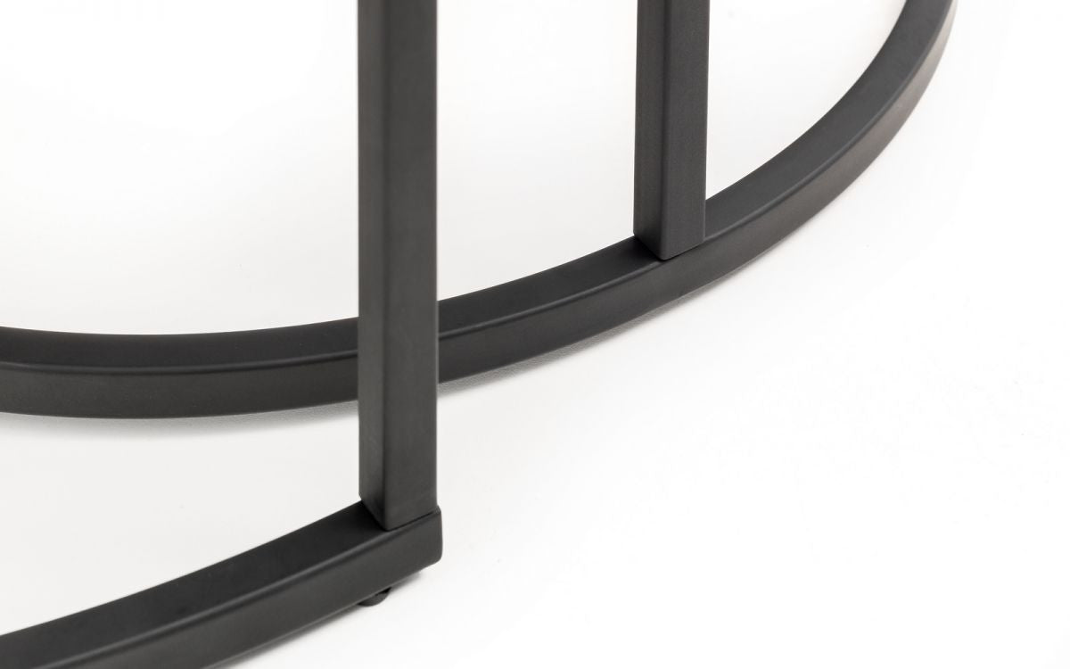 Julian Bowen Bellini Walnut Round Nesting Coffee Tables