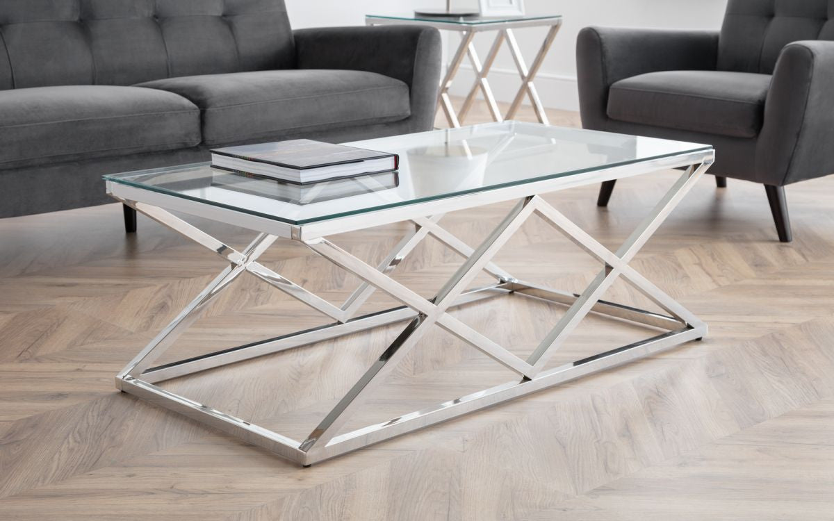 Julian Bowen Biarritz Clear Glass Coffee Table