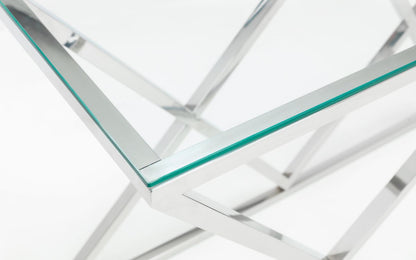 Julian Bowen Biarritz Clear Glass Console Table