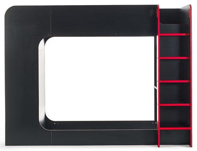 Childrens Beds Impact Black and Red Gaming Bunk frame