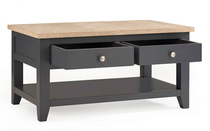 Julian Bowen Bordeaux Dark Grey Wooden Coffee Table