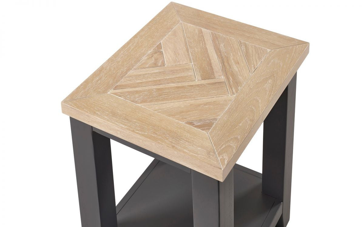 Julian Bowen Bordeaux Dark Grey Wooden Lamp Table