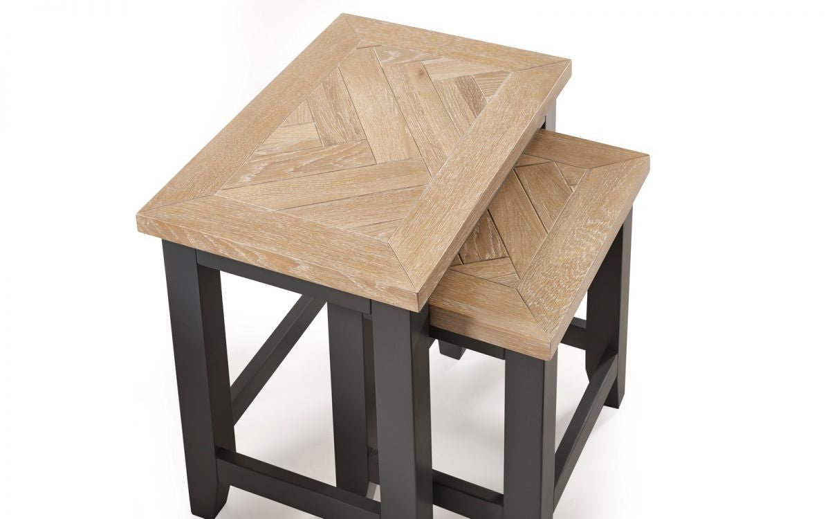 Julian Bowen Bordeaux Dark Grey Wooden Nest Of Tables