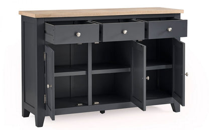 Julian Bowen Bordeaux Dark Grey Wooden Sideboard
