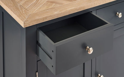 Julian Bowen Bordeaux Dark Grey Wooden Sideboard