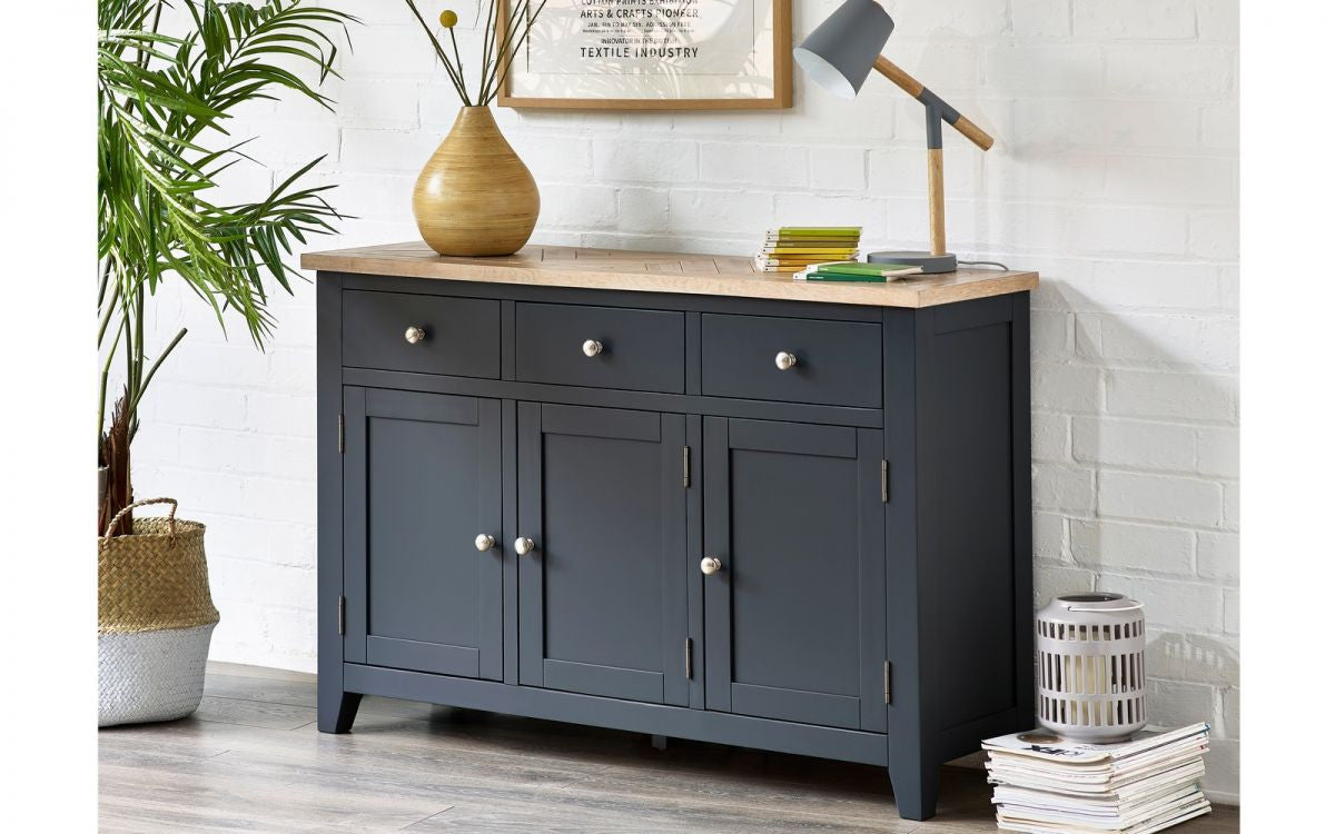 Julian Bowen Bordeaux Dark Grey Wooden Sideboard