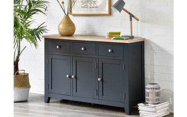 Julian Bowen Bordeaux Dark Grey Wooden Sideboard