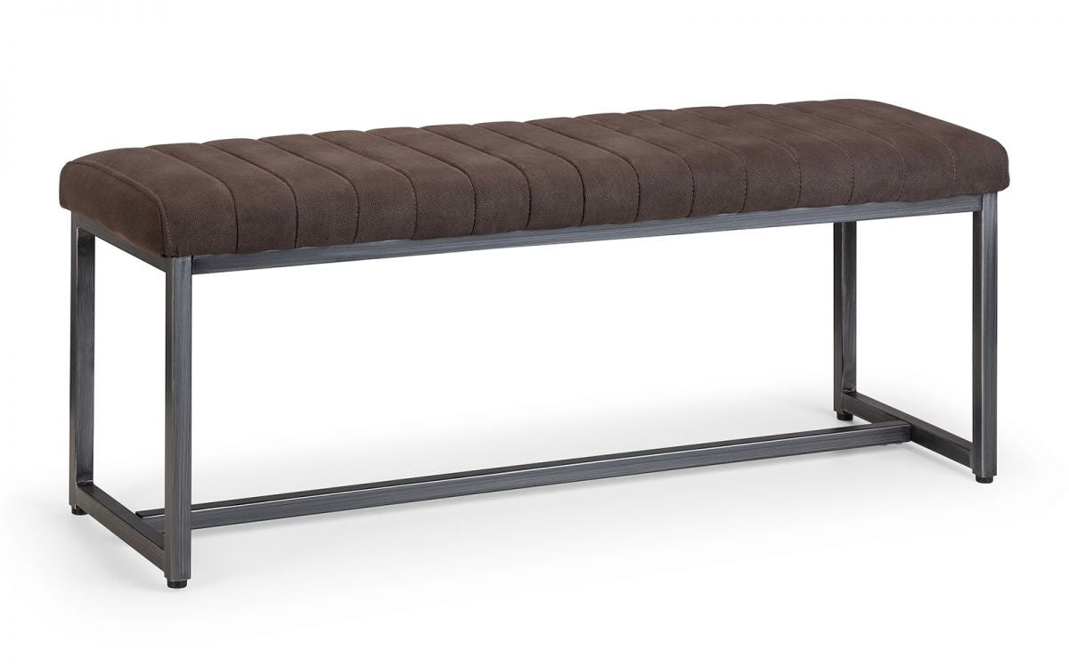 Julian Bowen Brooklyn Charcoal Upholstered Bench