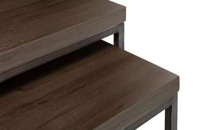 Julian Bowen Brooklyn Dark Oak Nesting Coffee Tables