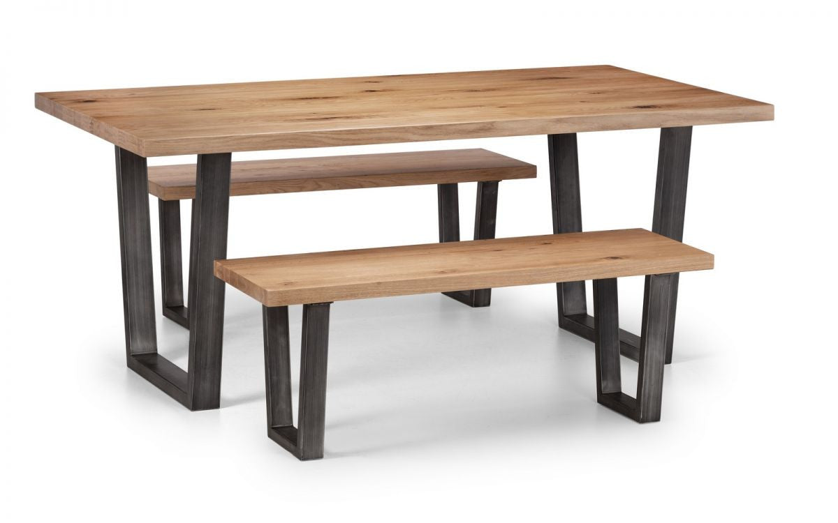 Julian Bowen Brooklyn Solid Oak 180Cm Rectangular Dining Table