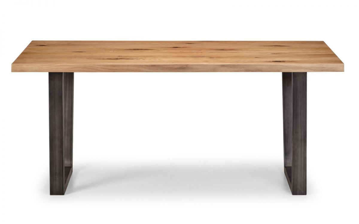 Julian Bowen Brooklyn Solid Oak 180Cm Rectangular Dining Table