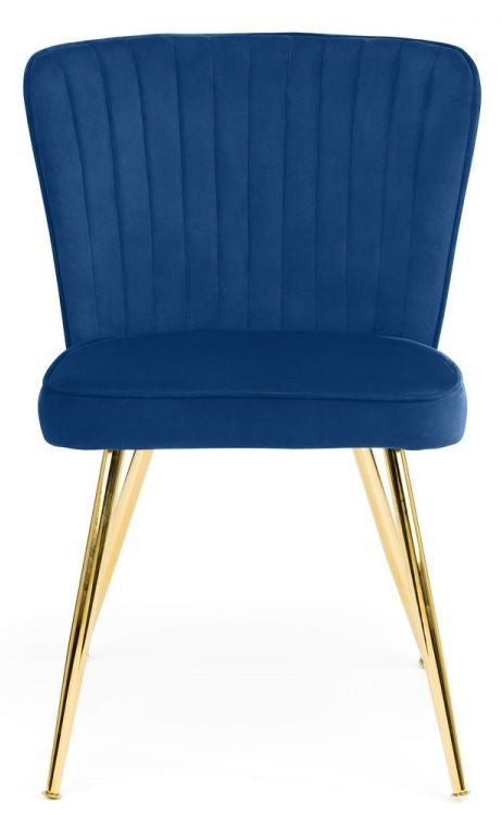 Julian Bowen Cannes Blue Velvet Dining Chair