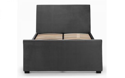 Julian Bowen Capri Dark Grey Velvet 6ft Super Kingsize Bed With Drawers