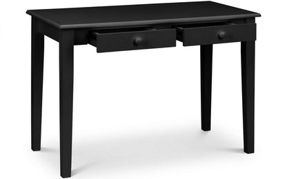 110cm desk with 2 drawer for storage in black finish